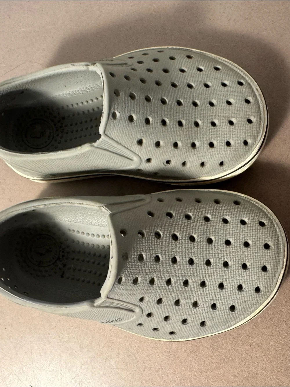 Native Gray Perforated Men’s Slip-On Loafers